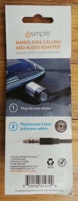 iSimple CJ30 HANDS FREE CELL PHONE Car Radio Aux Adapter Android iPhone (GM CD) - Image 1 of 2