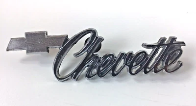 1976-1980 Chevrolet Chevette Fender Emblem Script Bowtie OEM Vintage - Изображение 1 из 4