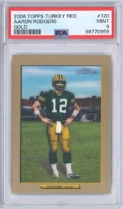 2006 Topps Turkey Red No. 120 Aaron Rodgers - Gold 15/50 - PSA 9 - 2nd year card - Bild 1 von 2