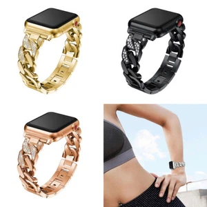 For Apple Watch 10 9 8 7 6 5 4 SE Women Bling Bracelet Band 40/44/41/45/42/46mm - Picture 1 of 14