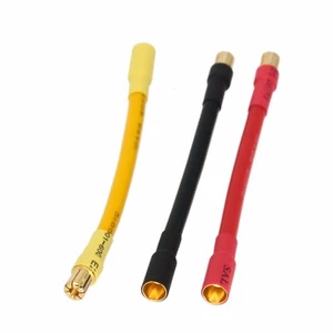 6.5mm Plug to 6.5mm Jack Bullets BLDC Motor ESC Adapter 10# 10cm Extension Cable - Picture 1 of 2