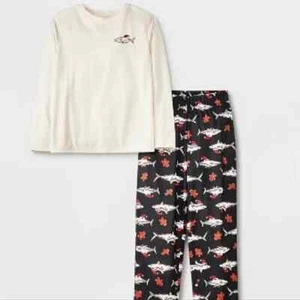 Boys' Christmas 2pc Long Sleeve Pajama Set - Cat & Jack™ Cream XXL - Picture 1 of 6