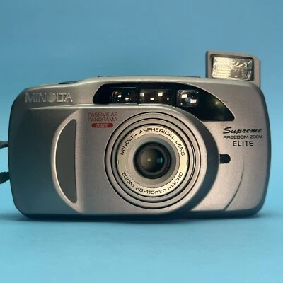 Cámara fotográfica panorámica Minolta Supreme Freedom Zoom EX Elite 35 mm con estuche Foto 1 de 4