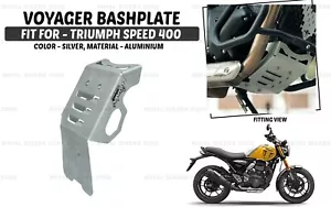 Silver Voyager Bash Plate "Apto para Triumph Speed 400" - Imagen 1 de 7