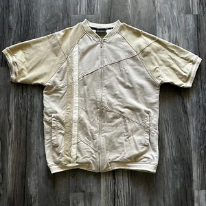Vintage Sean John Bad Boy Athletics Warm Up XL Short Jacket Shirt 2000’s Y2K Tan - Picture 1 of 13