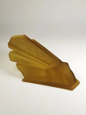 Single Vintage Art Deco Amber Glass Replacement Slip Shade for Sconce/Fixture  - Image 1 of 4