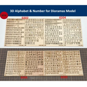 LIANG-0202/0203/0204/0205 3D Alphabet & Number Tools for Dioramas Model - Picture 1 of 17