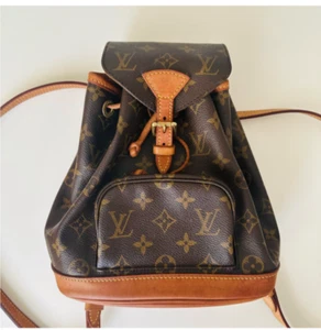 Louis Vuitton Montsouris PM Backpack Mini Vintage Brown Canvas/Leather - Picture 1 of 7