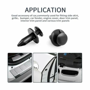 100 Pcs 8mm Black Plastic Mixed ATVs UTVs Fairing Body Trim Panel Fastener Clips - Picture 1 of 9