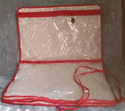 Saks Fifth Avenue Toiletries Lingerie Bag 18x11" 5 Pouches Travel Red - Image 1 of 4