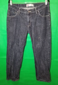 LEVI’S 550 Relaxed Fit Denim Dark Wash Jeans Boys Size 16 Husky 34x28 Retro - Picture 1 of 5