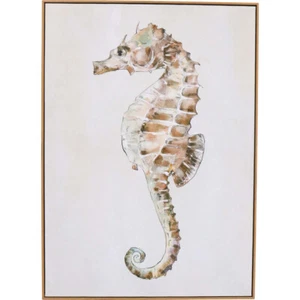 LVD Framed Canvas Home/Room/Lounge Wall Hanging Art Decor 50x70cm Seahorse - Picture 1 of 1