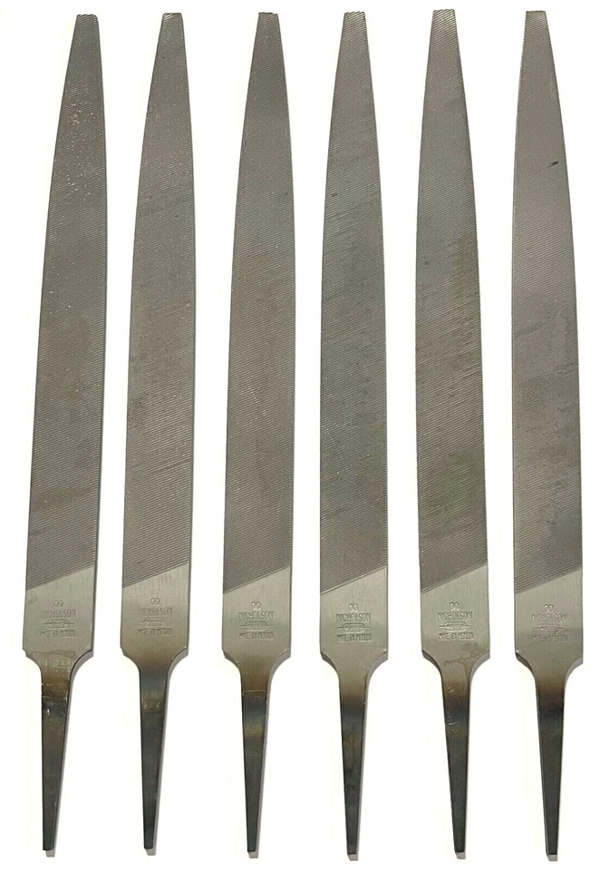 Nicholson 8" Warding File Cut Type 00 Flat Shape Double Cut 6 Pack 41636N - Image 1 of 1