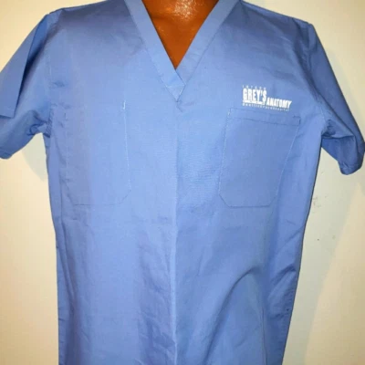 Camisa Médica Azul Grey's Anatomy Crew Intern Seattle Grace Hospital 2 Bolsillos Talla m Foto 1 de 4