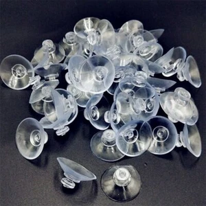10x Small Clear Sucker Suction Cups Mushroom Head Strong Vacuum Suckers Hooks - Picture 1 of 6