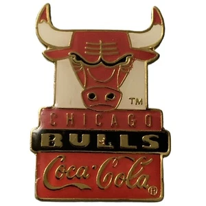 Vintage 1994 NBA Chicago Bulls Logo Coca-Cola Souvenir Pin - Picture 1 of 2