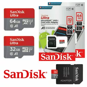 SanDisk Ultra Micro SD Card 32GB 64GB 128GB 200GB Memory Card with Adapter - Picture 1 of 16