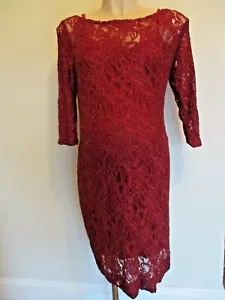 MEAMAMA MATERNITY BERRY RED LACE PARTY OCCASION DRESS ALL SIZES BNWT RRP £39 - Picture 1 of 3
