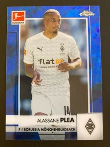 2020-21 Chrome Bundesliga Blue Wave Refractor Alassane Plea ed/150 GLADBACH - Picture 1 of 2