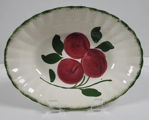 Blue Ridge Southern Potteries ~ Apple Trio ~ 9.25" Oval Vegetable Bowl - Picture 1 of 7