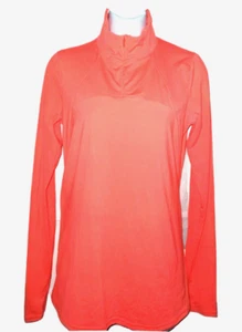 Maglione GAP FIT donna S 1/4 zip manica lunga top attivo - tasca zip - corallo - Foto 1 di 4