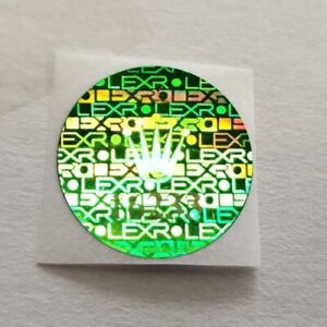 Rolex  Mens Oyster DateJust Green Case Back Hologram Sticker