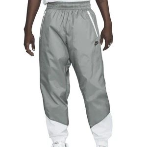 Nike Windrunner Men’s Size S Grey White Woven Lined Comfort Jogger Pants - Picture 1 of 6