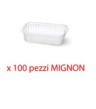 100 pz ALCAS Vaschetta Contenitore PIROTTINI BABA Mignon L 8 x B 5,5 x H 2 cm