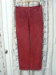LAURA LEIGH LTD DONNA TG 4 (29x30) PANTALONE PELLE ROSSO-9" RIALZATO-FODERATO-DRITTO-EUC - Foto 1 di 11