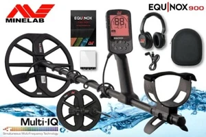 Metalldetektor Minelab Equinox 900 mit Funkkopfhörer und 2 Suchspulen - Bild 1 von 3