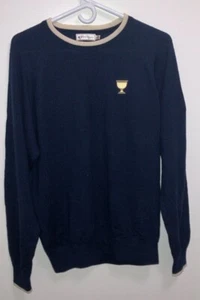 Peter Millar 100% Merino Wool Presidents Cup Sweater Navy Blue Mens Size ￼Medium - Picture 1 of 10