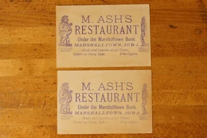 Antike viktorianische Sammelkarte Marshalltown Iowa SELTEN 2er Set früh - Bild 1 von 7