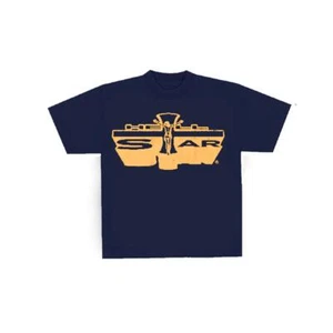 HELLSTAR Jesus Emblem Tee 'Navy / Gold' (Overseas Exclusive 2023) - Picture 1 of 2