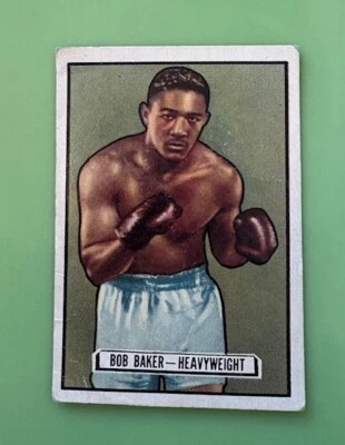 1951 Topps Ringside - Bob Baker #25 - Heavyweight boxing card - Image 1 of 2