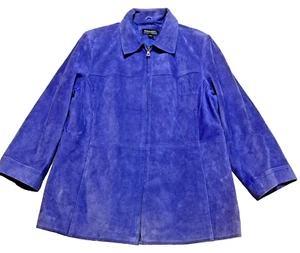 VTG Bernardo Suede jacket Women’s 1X Zip Front Coat Exclusively For Nordstrom - Picture 1 of 9