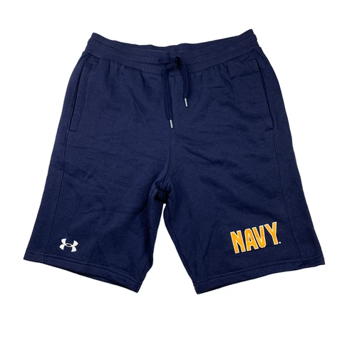 Navy x Under Armour Men’s Loose Fit Jersey Sweat Shorts Navy Blue • Large Cover