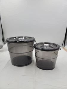 Food Saver Vakuumversiegelung Kanister Set 4 Quart & 2 Quart Runde Schwarze Behälter - Bild 1 von 7