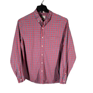 J.Crew Shirt Mens Large Plaid Secret Wash Shirting Button Down Organic Cotton - Picture 1 of 7