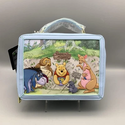 Loungefly Disney Винни-Пух ланчбокс через плечо сумка синий кролик дом новый - Изображение 1 из 4