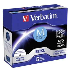 5x Verbatim M-Disc BD-R 100GB 4x Schreiben bedruckbar Blu-ray Jewel Case - Bild 1 von 1