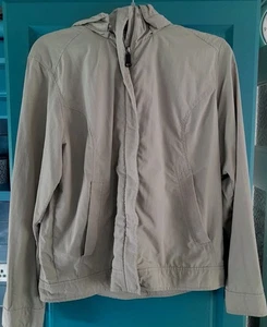 Womens ROHAN walking Hiking Hacket With Hood Beige Size Medium - Picture 1 of 6