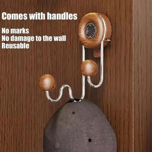 Removable Bathroom Towel Hanger Organizer Wall Hanger Hat Clothing Keys - Picture 1 of 4