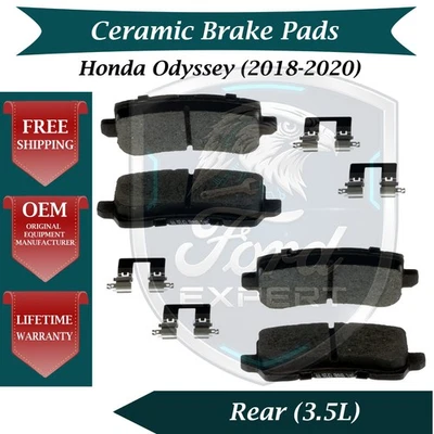 Kit de pastillas de freno traseras de cerámica Brembo OEM para Honda Odyssey 2018-2020 9 años de garantía Foto 1 de 4