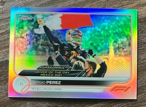 REFRACTOR Sergio Perez #189 Red Bull Racing 2022 Topps Chrome Formula 1 F1 Card - Picture 1 of 2