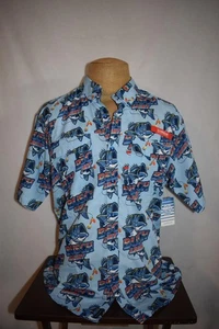 Magellan Outdoors Men's Laguna Madre Busch Light Summer Catch Fish Shirt NWT - Picture 1 of 4