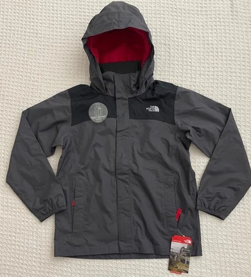 North Face Boy Dryvent Resolve Reflective Waterproof Windbreaker Hoodie Grey-M - Image 1 of 4