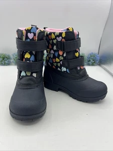 Carters Baby Mädchen Stiefel Kleinkinder Größe 11M marineblau Herzen wasserdicht Winter Schnee - Bild 1 von 12