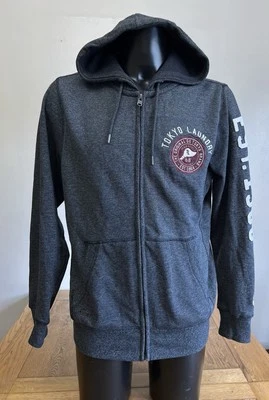 Sudadera con capucha Tokyo Laundry Outfitters emblema cremallera completa para hombre talla M Foto 1 de 4
