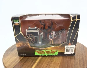 2005 Lemax Spooky Town Gruesome Grave Digger With Box Halloween Horse - Picture 1 of 5