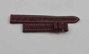 Breitling Croco Leather Bracelet 15MM 15-14 For Buckle Clasp New Unworn Red 2